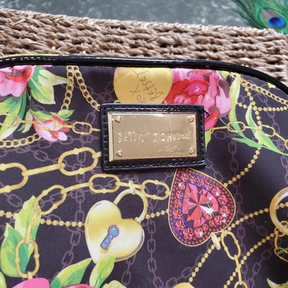 Betsey Johnson Floral Cosmetic Bag - Picture 2 of 8